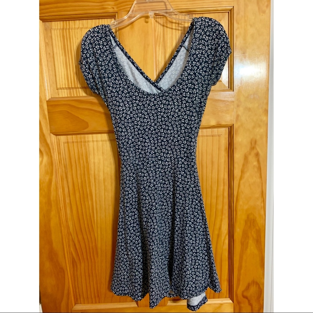 Brandy Melville Floral cutout back skater dress